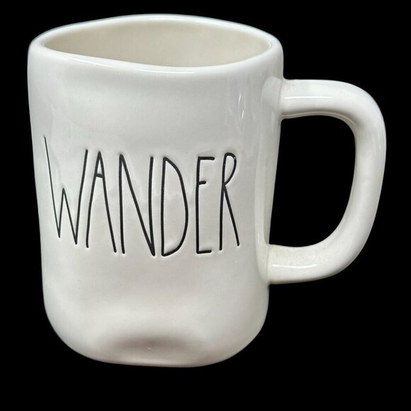 Rae Dunn WANDER Mug Magenta Coffee Tea Cuo LL Large Letters White Ceramic 16 Oz - Picture 1 of 8